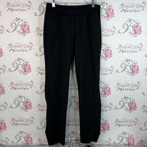 Cleo pants cinch bottom casual Women's Black Straight Leg Pants